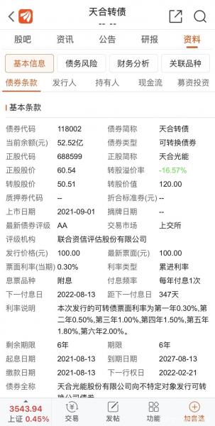 天合转债什么时候转股/天合转债转股价值-第7张图片 天合转债什么时候转股/天合转债转股价值-第7张图片
