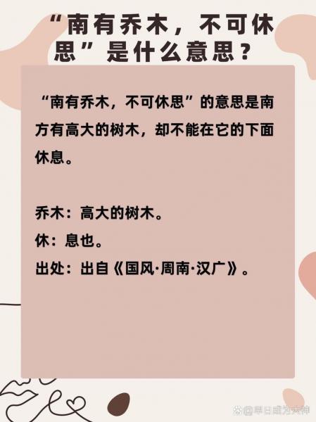 南有乔木是暗喻什么,南有乔木时有樾树什么意思-第1张图片 南有乔木是暗喻什么,南有乔木时有樾树什么意思-第1张图片