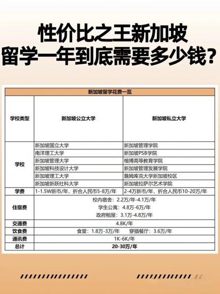 新加坡定居总共需要多少钱?-新加坡留学定居-第3张图片 新加坡定居总共需要多少钱?-新加坡留学定居-第3张图片